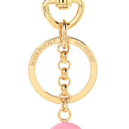 Louis Vuitton Resin Wood Vivienne Trunk VIP Bag Charm Key Holder Pink 3 of 3