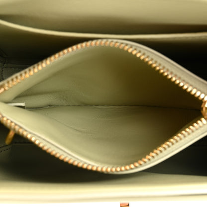 Celine Satinated Calfskin Mini 16 Top Handle Bag Almond Green 7 of 15