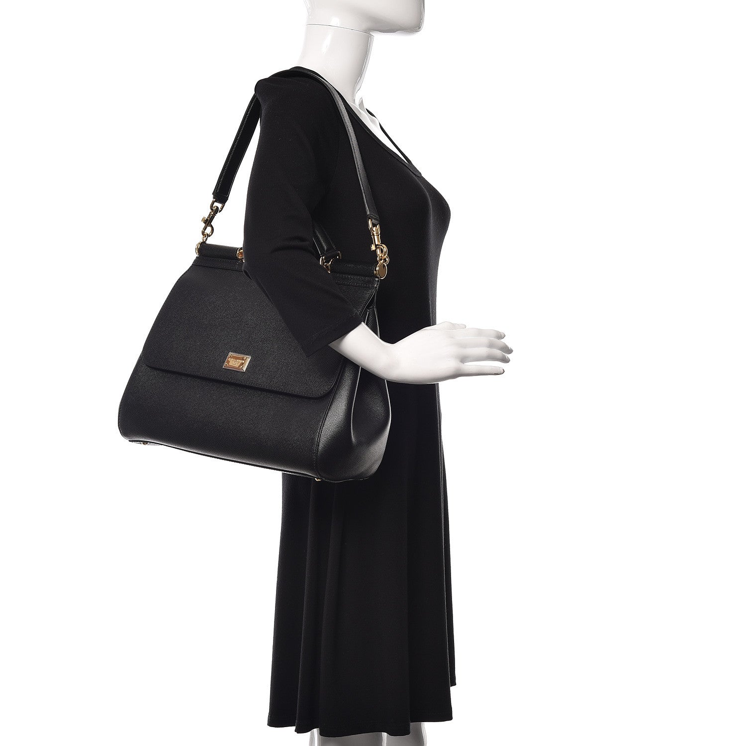 Dolce & Gabbana Dauphine Large Miss Sicily Satchel Black 2 of 19