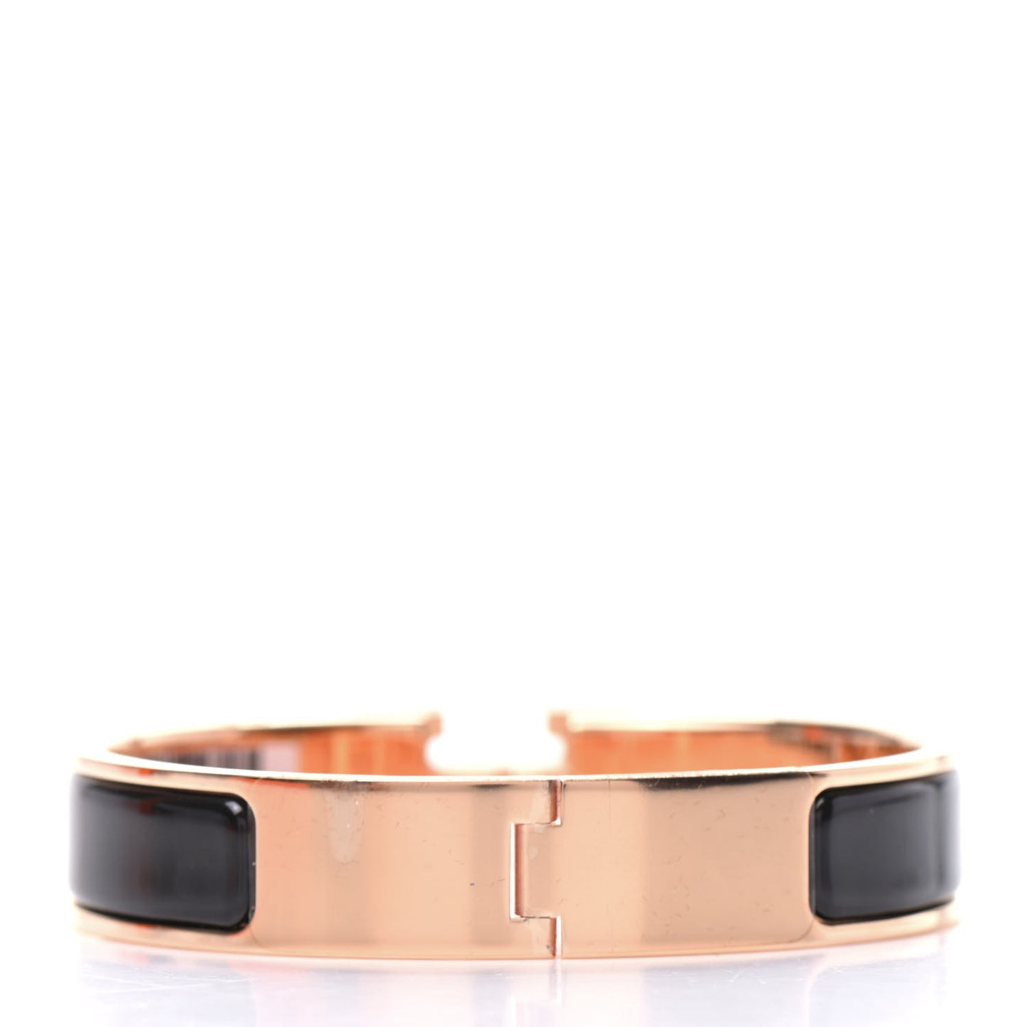 Enamel Narrow Clic Clac H Bracelet PM Black