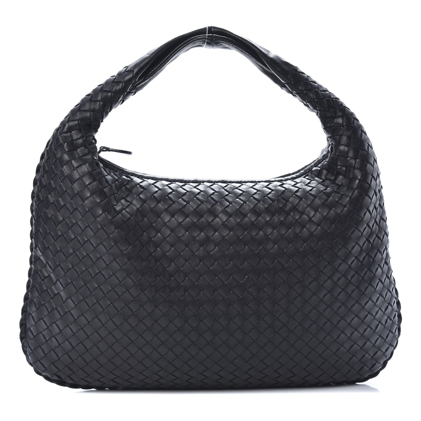 Nappa Intrecciato Medium Veneta Hobo Black