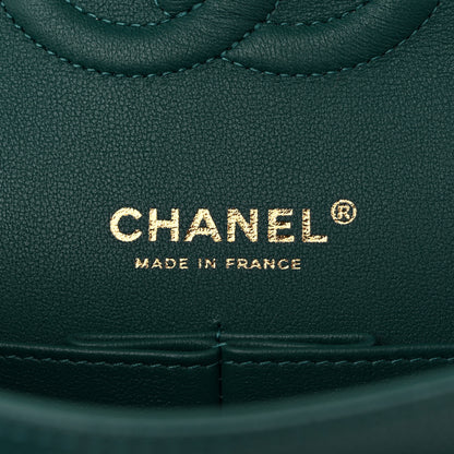 Chanel Caviar Quilted Medium Double Flap Dark Green 6 of 10