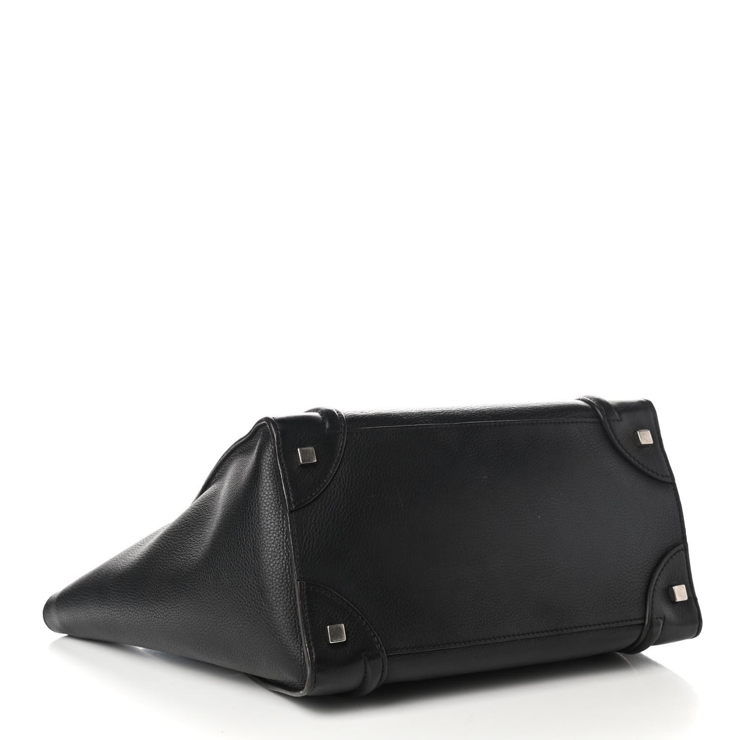 Drummed Calfskin Mini Luggage Black