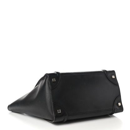 Celine Drummed Calfskin Mini Luggage Black 4 of 14