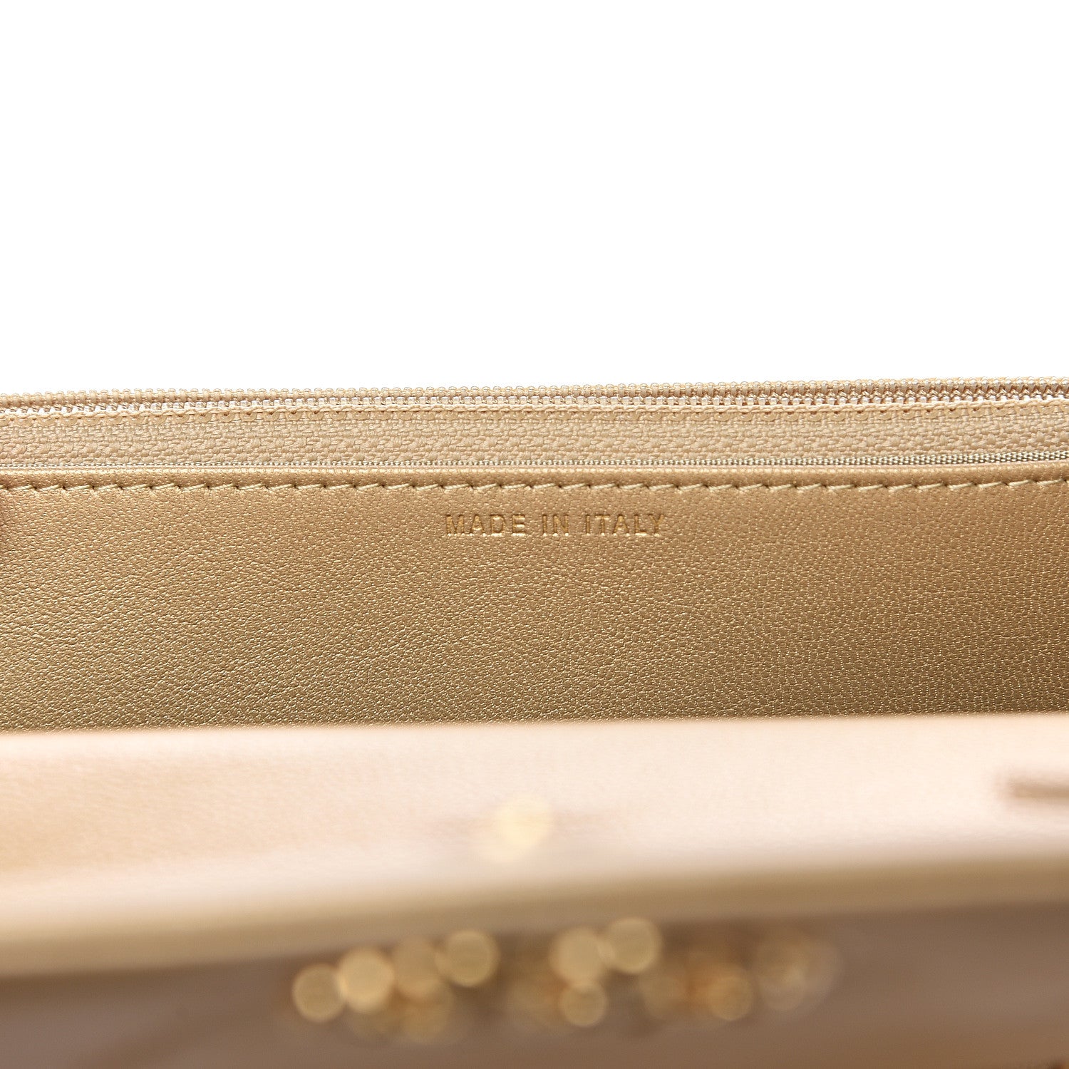 Chanel Metallic Goatskin Quilted 19 Wallet On Chain WOC Gold 6 of 13