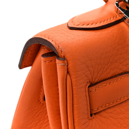Hermes Taurillon Clemence Kelly Retourne 32 Orange Orange 14 of 20