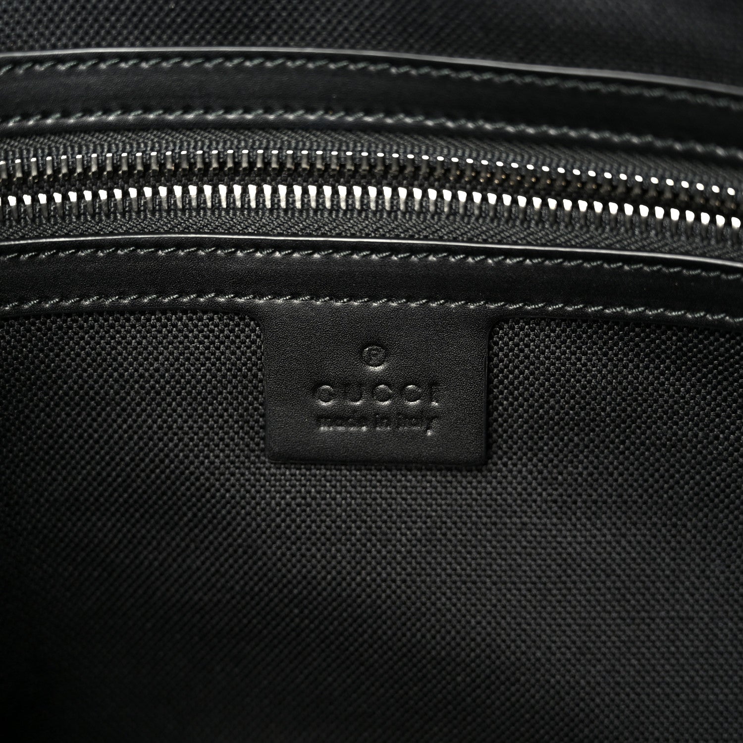 Gucci Soft GG Supreme Monogram Appia Calfskin Web East West Messenger Bag Black Grey 6 of 11