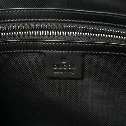 Gucci Soft GG Supreme Monogram Appia Calfskin Web East West Messenger Bag Black Grey 6 of 11