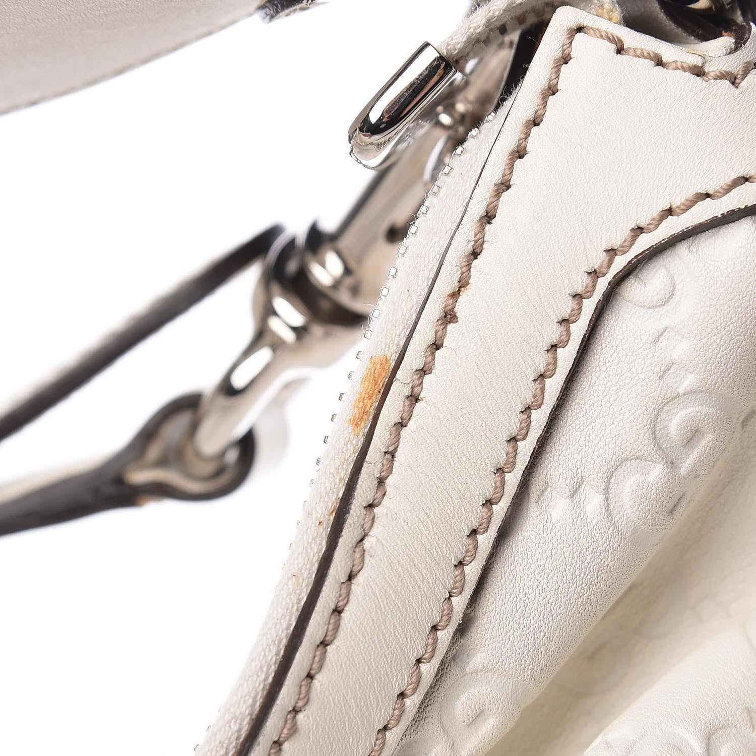 Gucci Guccissima Large Icon Bit Hobo Off White 13 of 16
