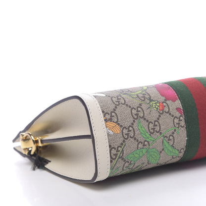 Gucci GG Supreme Monogram Flora Web Small Ophidia Chain Shoulder Bag White 8 of 12