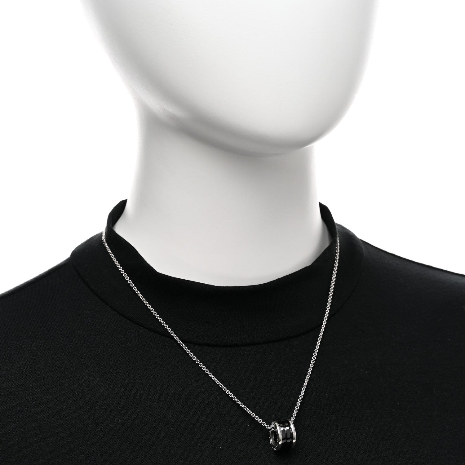 Bulgari Sterling Silver Ceramic Save The Children Pendant Necklace 2 of 4