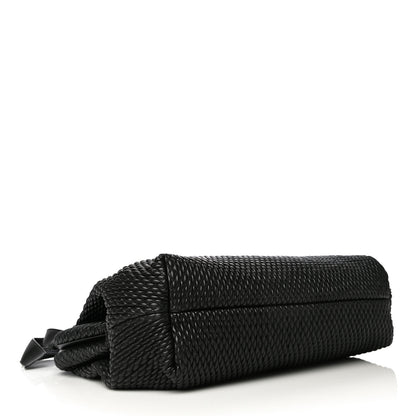 Bottega Veneta Lambskin Knit Small The Point Triangle Bag Black 4 of 12