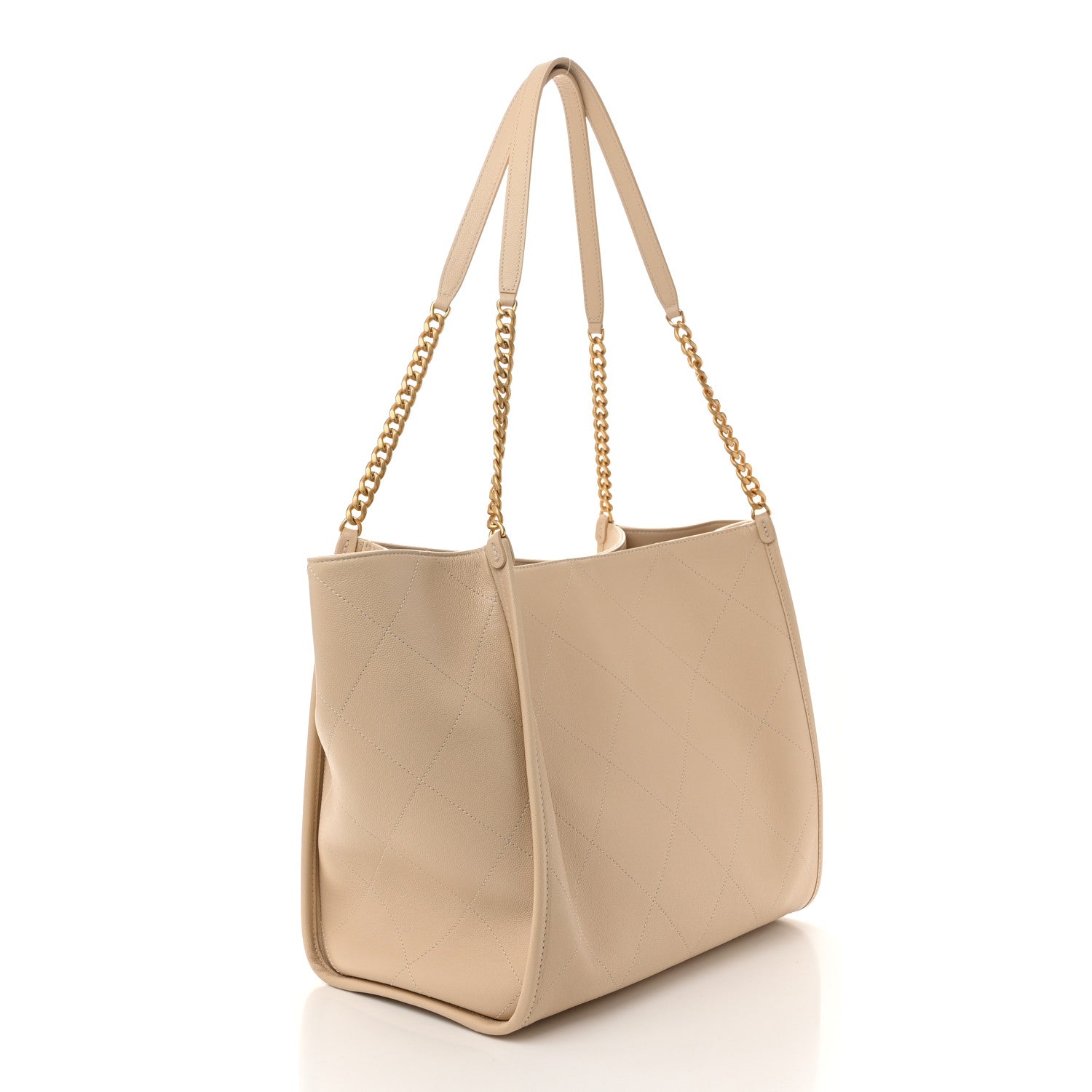 Chanel Caviar Stitched Pocket CC Large Tote Light Beige 4 of 11