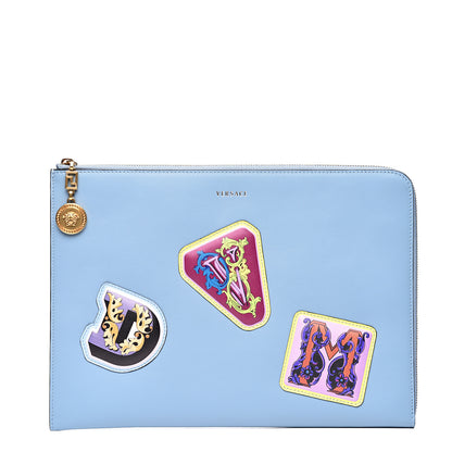 Versace Calfskin Pochette Blue 1 of 10