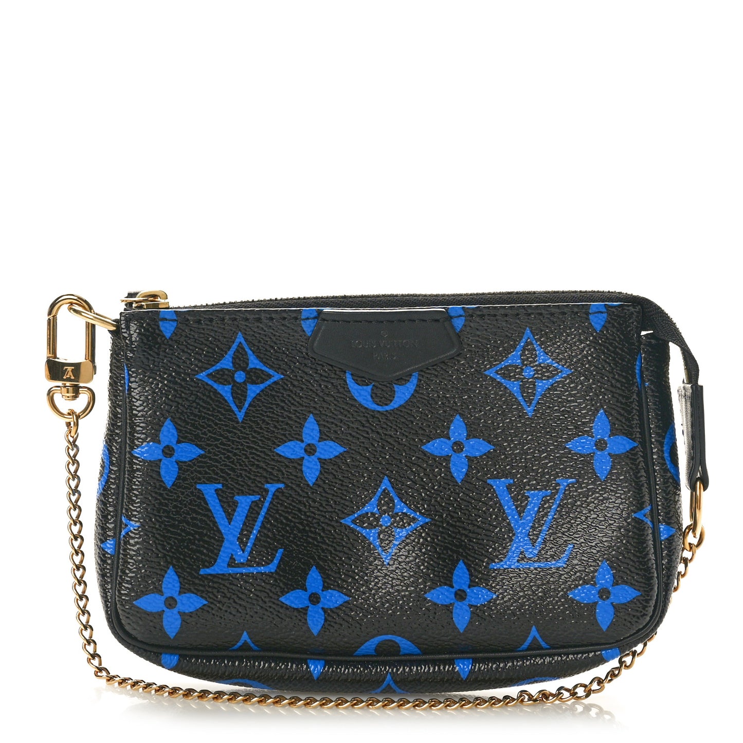 Colored Monogram Mini Pochette Accessories Blue Black