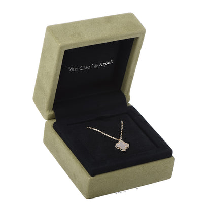 Van Cleef & Arpels 18K Yellow Gold Mother of Pearl Sweet Alhambra Pendant Necklace 7 of 7