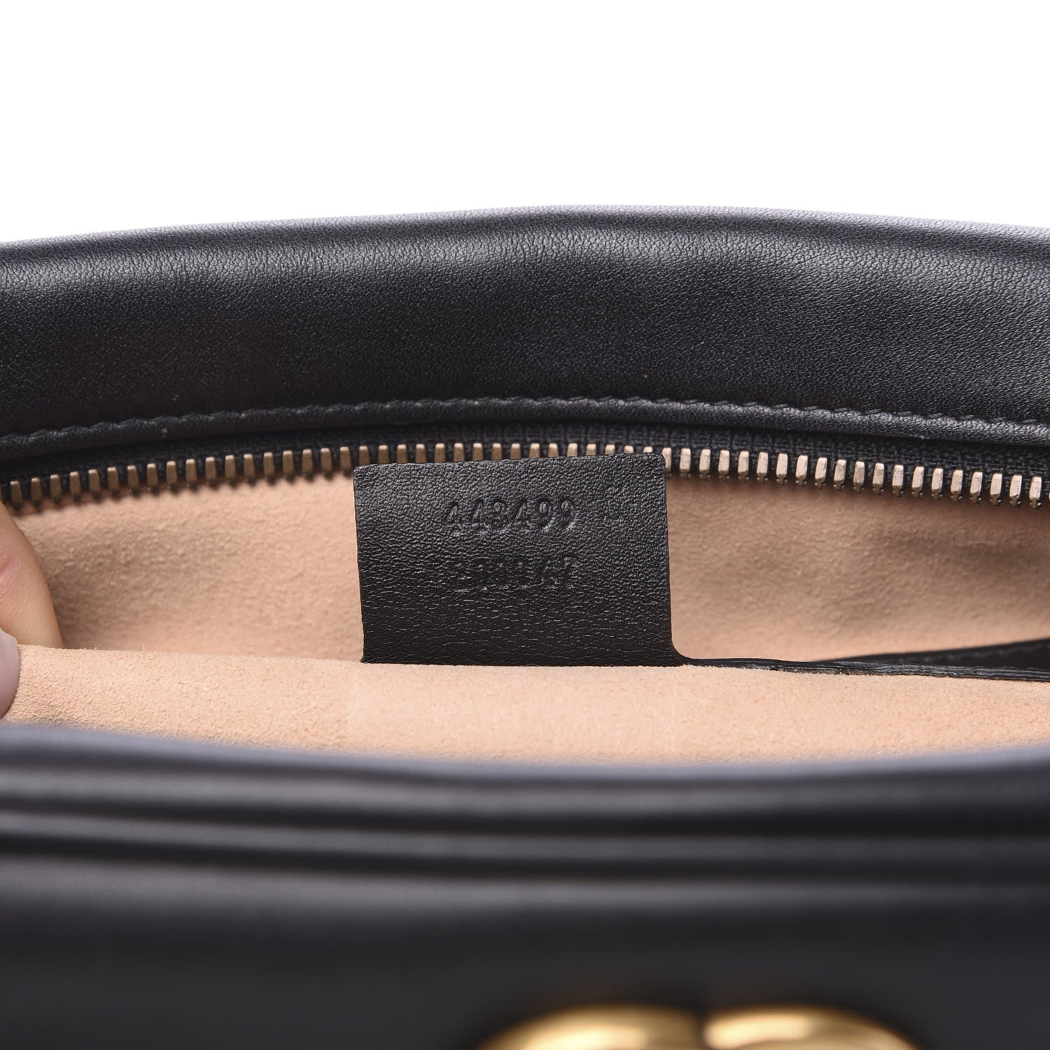 Gucci Calfskin Matelasse Medium GG Marmont Chain Shoulder Bag Black 6 of 9