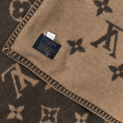 Louis Vuitton Wool Cashmere Neo Monogram Blanket Marron 3 of 3