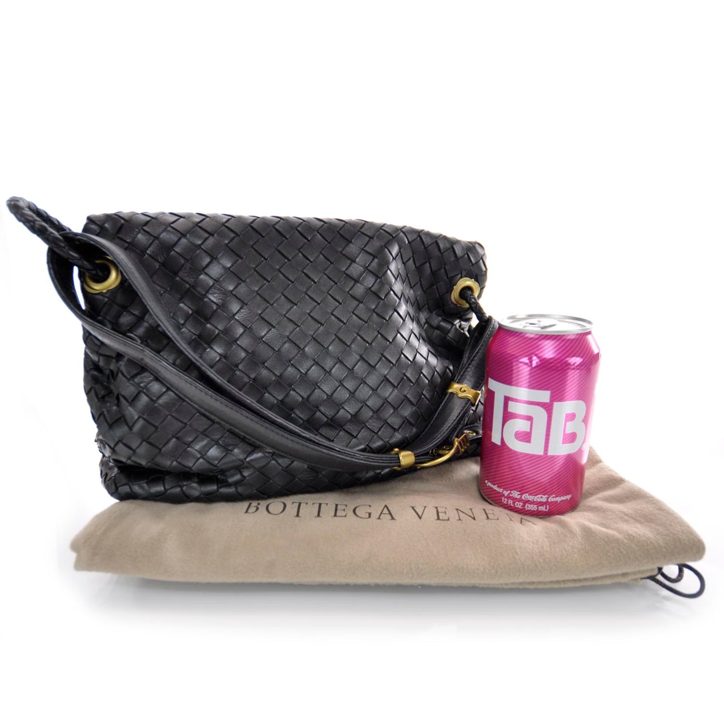 Nappa Intrecciato Flap Bag Nero