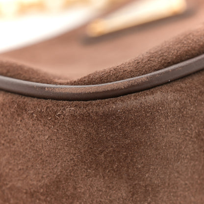 Prada Scamosciato Suede Mini Re-Edition Shoulder Bag Cacao 11 of 12
