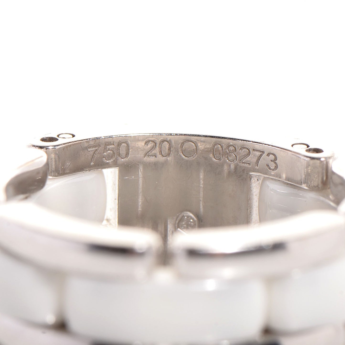 18K White Gold Ceramic Large Ultra Ring 5.5