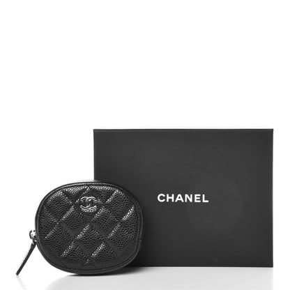 Chanel Caviar Quilted Zip Around Classic Coin Purse Black 10 of 10