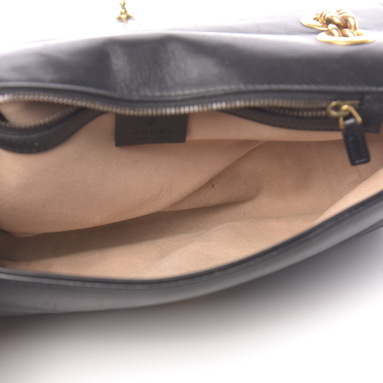 Gucci Calfskin Matelasse Small GG Marmont Shoulder Bag Black 5 of 18