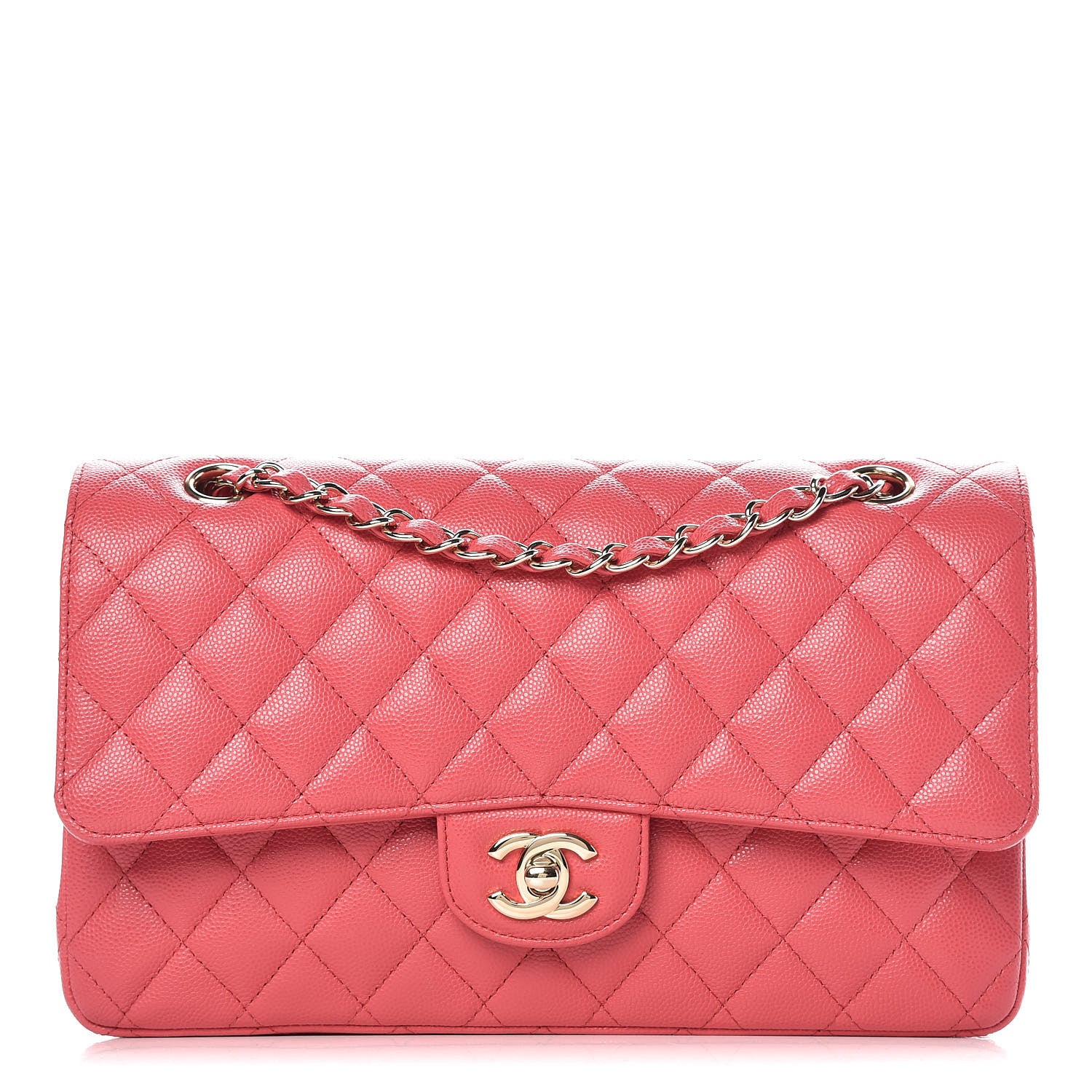 Chanel Caviar Quilted Medium Double Flap Dark Pink 1 of 8