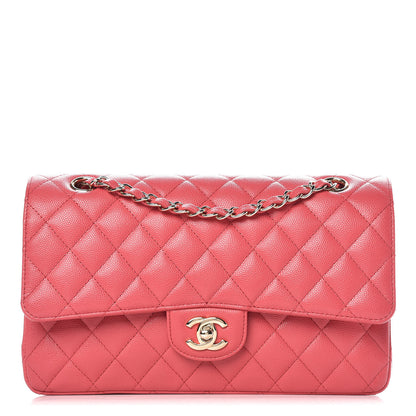 Chanel Caviar Quilted Medium Double Flap Dark Pink 1 of 8