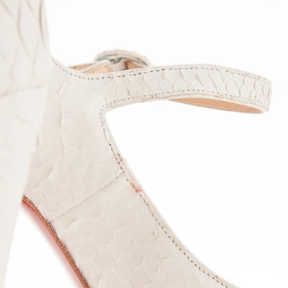 Christian Louboutin Matte Python Lady Highness 160 Pumps 36.5 White 5 of 8