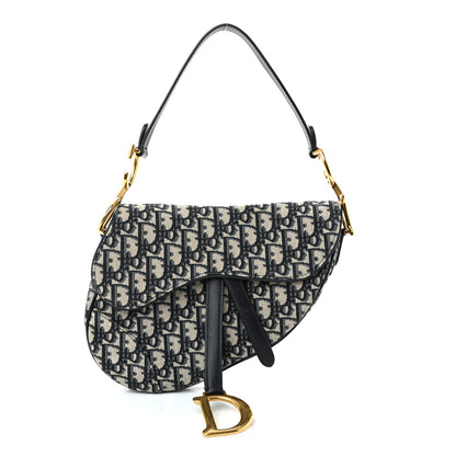 Christian Dior Oblique Saddle Bag Blue 1 of 10