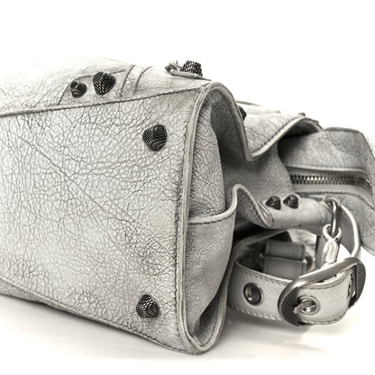 Balenciaga Agneau Arena Dirty Effect Arena Small Neo Cagole City Handbag Optic White 11 of 11