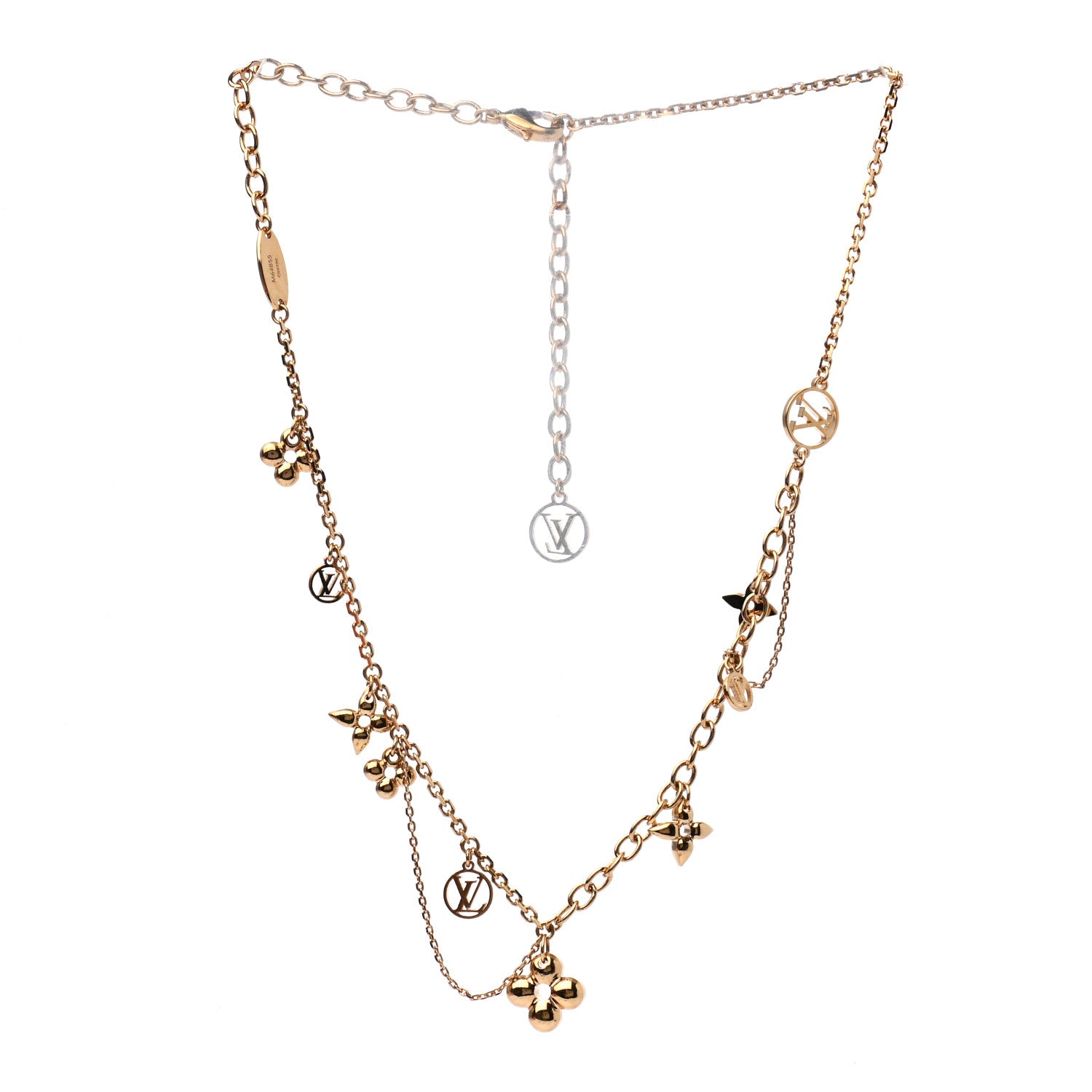 Louis Vuitton Metal Blooming Supple Necklace Gold 3 of 6