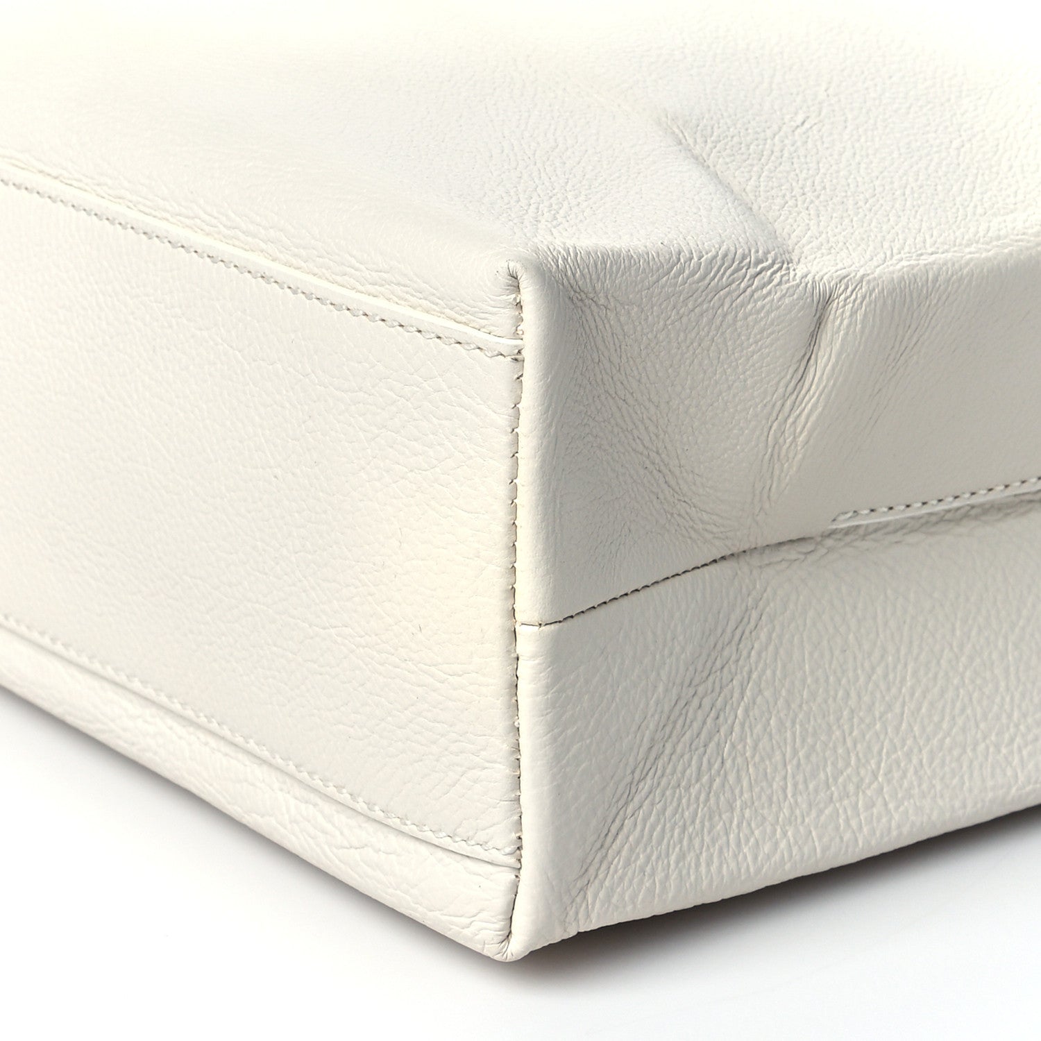 Balenciaga Calfskin Medium Logo North South Shopping Tote White 10 of 10