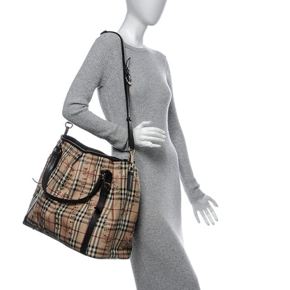 Burberry Haymarket Check Metal Stitch Lowry Dark Brown 2 of 8