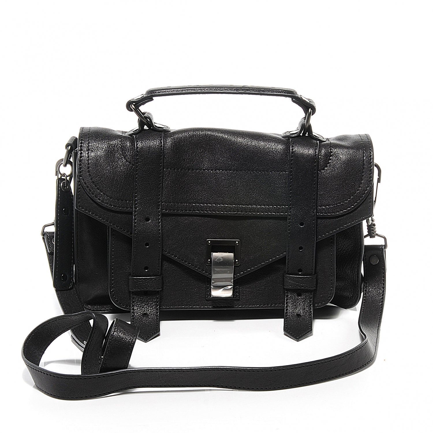 Proenza Schouler Lambskin PS1 Tiny Satchel Black 1 of 8