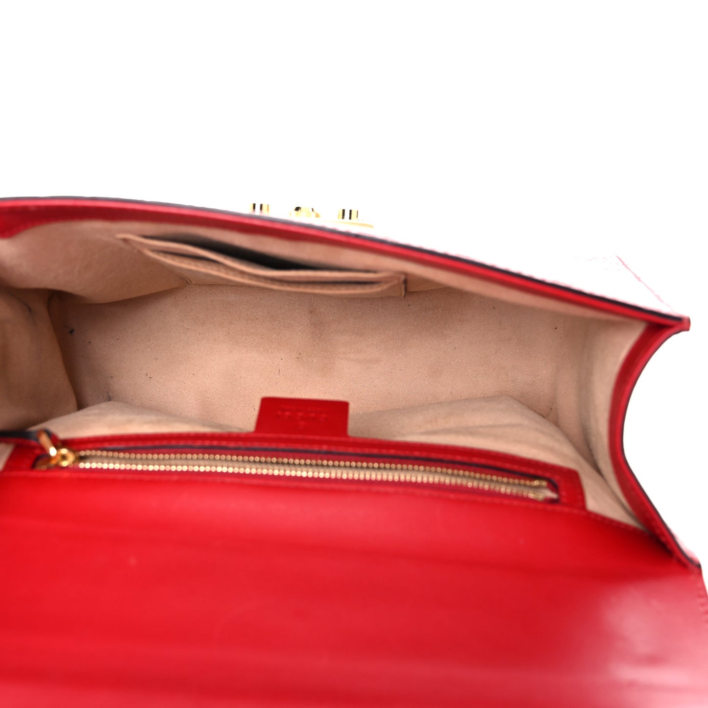 Guccissima Medium Padlock Shoulder Bag Hibiscus Red