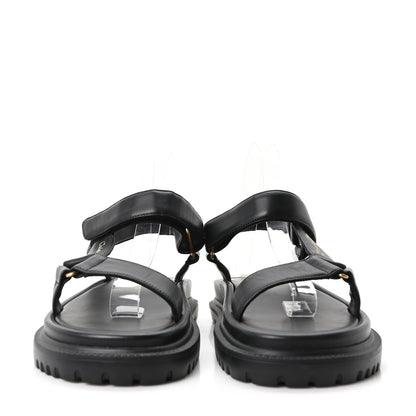 Christian Dior Lambskin D-Wave Sandals 38 Black 3 of 10