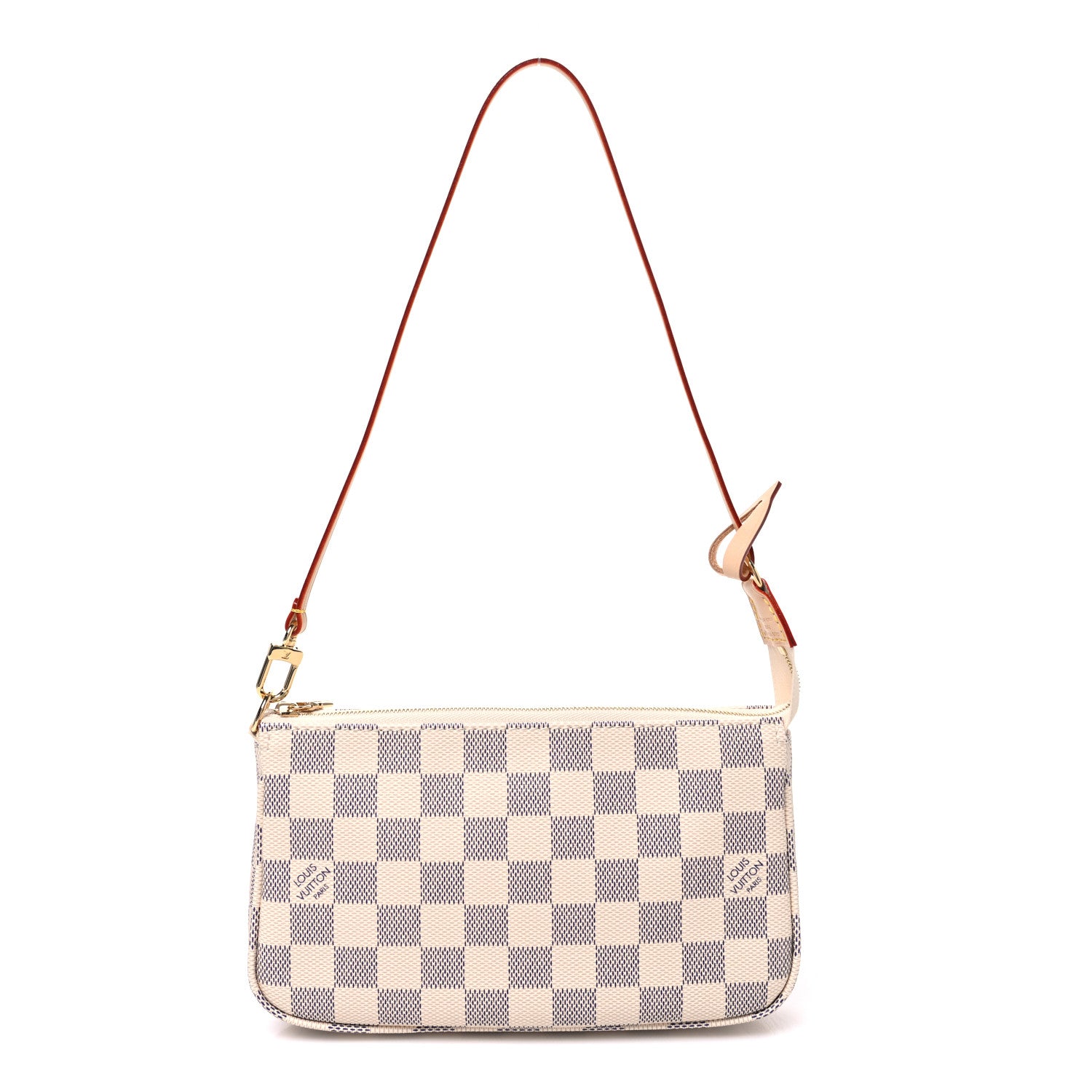Louis Vuitton Damier Azur Pochette Accessories NM Rose Ballerine 1 of 9