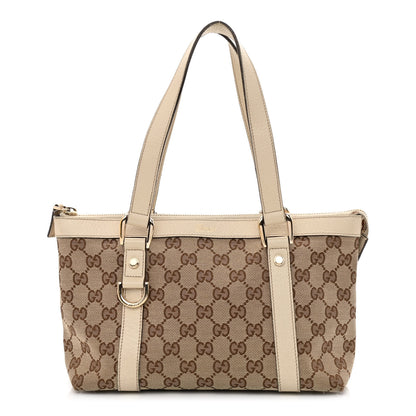 Gucci Monogram Small Abbey Tote Off White 1 of 14