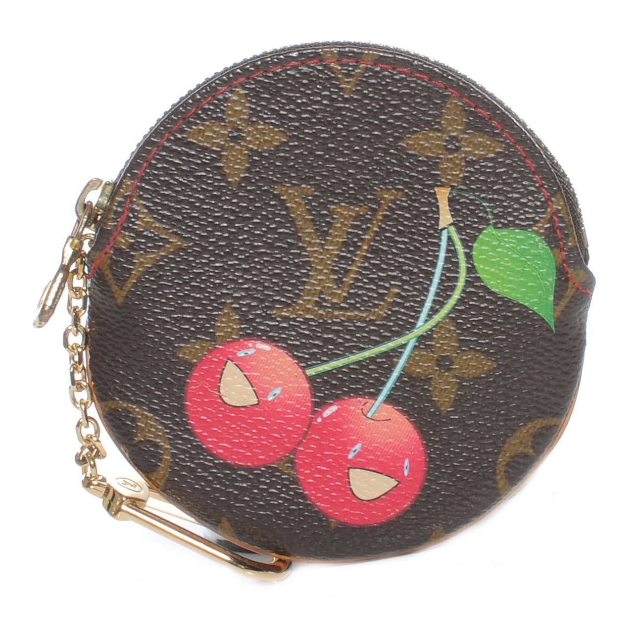Monogram Cerises Round Coin Purse