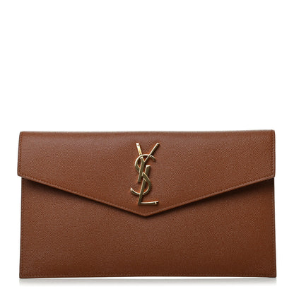 Saint Laurent Grain De Poudre Uptown Pouch Brick 1 of 6