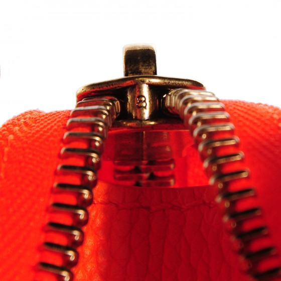 Celine Drummed Calfskin Micro Luggage Bright Orange 8 of 16