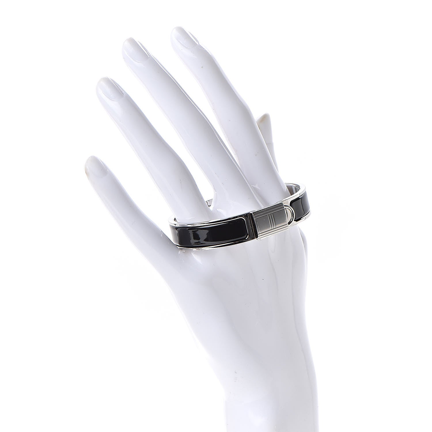Hermes Enamel Narrow Clic Cadenas Bracelet PM Black 2 of 6