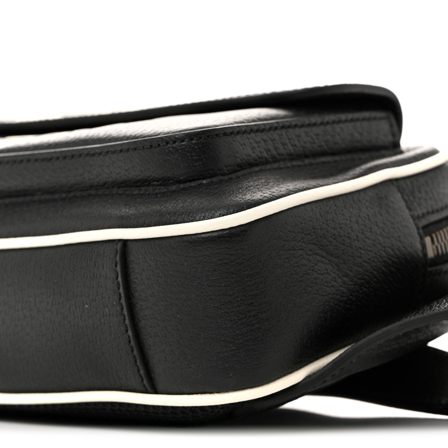 Gucci X ADIDAS Textured Dollar Calfskin Belt Bag Black 10 of 10