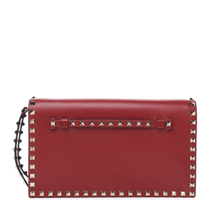 Valentino Garavani Nappa Rockstud Wristlet Clutch Rosso Valentino 1 of 10