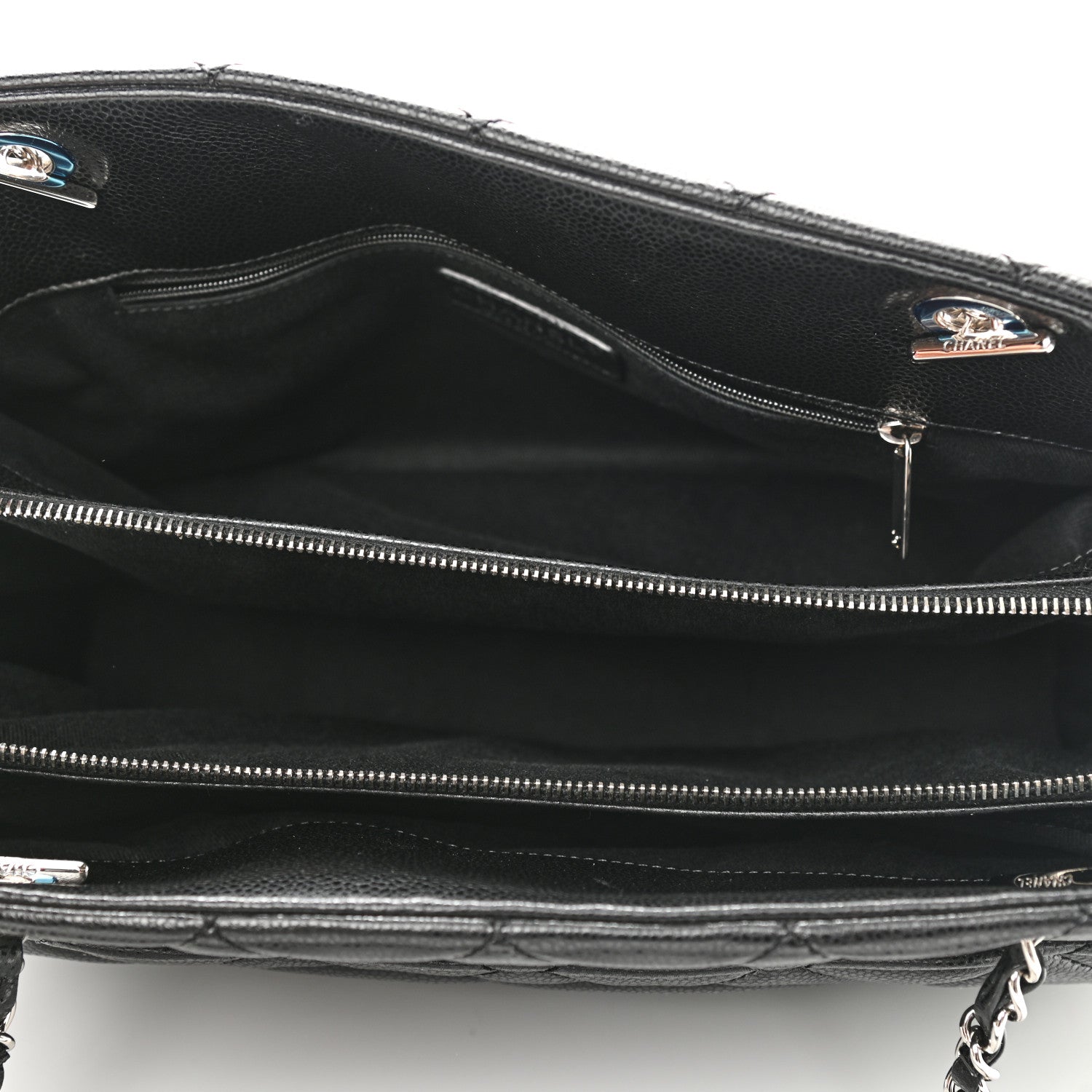 Chanel Caviar Quilted CC Timeless Soft Tote Black 5 of 10