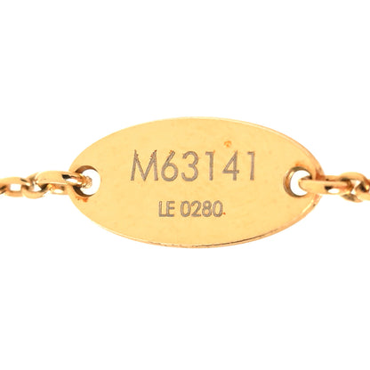 Louis Vuitton Nanogram Name Tag Necklace Gold 6 of 7