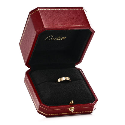 Cartier 18K Yellow Gold Diamond 4mm LOVE Wedding Band Ring 48 4.5 5 of 5