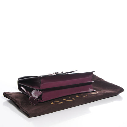 Gucci Regent Calfskin Small Lady Lock Briefcase Clutch Red Orchid 4 of 9